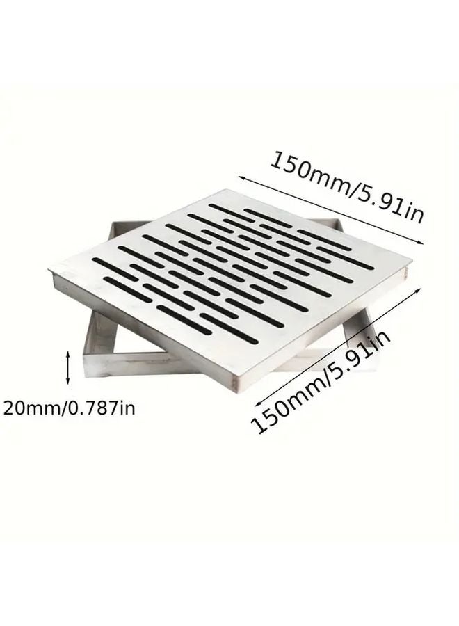Stainless Steel Invisible Manhole Cover Grate 150x150x20mm Non Slip Drainage Cover Rust Resistant - Image 2